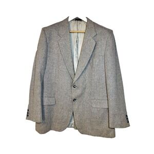 Wentworth Linen Cotton Gray Woven Blazer Threads Red/Lt. Blue/Yellow‎ 46L